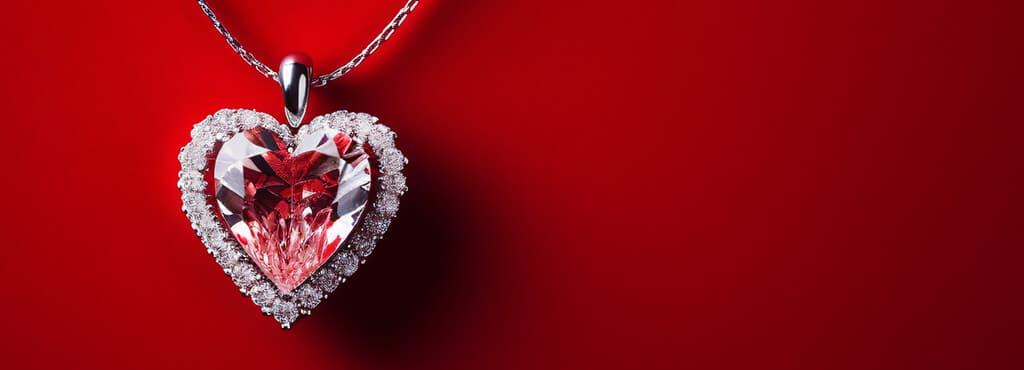 heart gemstone pendant